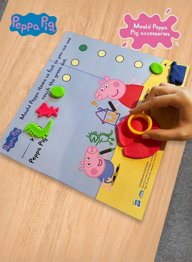 ToyMagic Peppa Pig Soft Dough Match N' Mould Cube Activity Set with Moulding Lid|Pack of 6 Tubs 50gm Each |Water Based Dough|Art & Craft Kit|Birthday & Return Gift for Kids 3+|Non-Toxic|Made in India - Image 4
